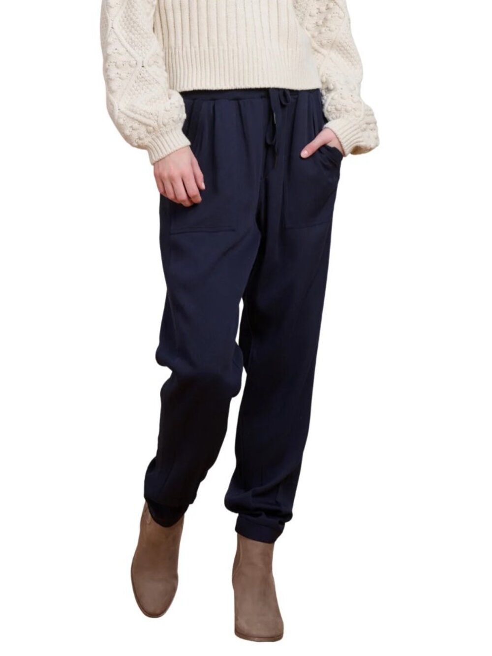 Splendid Rafe Straight Leg Jogger Pants Navy Size XS